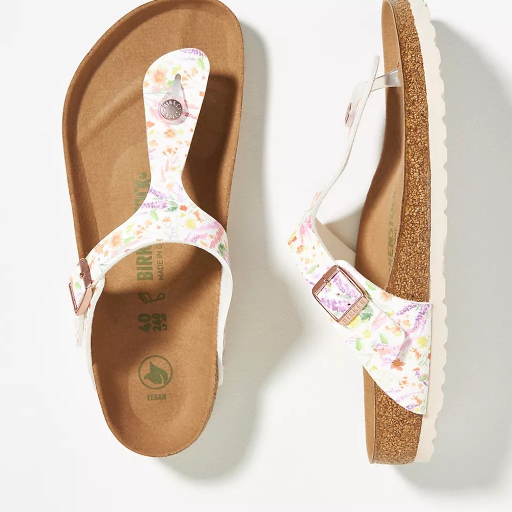 Birkenstock Gizeh Vegan Floral Sandals - Picture 2 of 7